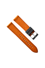 Q8 Horology Orange Hybrid X Leather