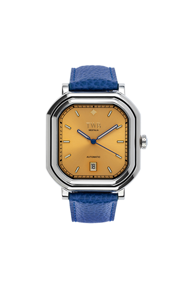 Q8 Horology Watches Blue Westalia Classic Gold Date