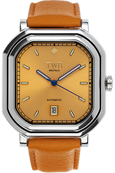 Q8 Horology Watches Brown Westalia Classic Gold Date