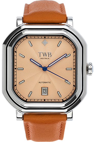 Q8 Horology Watches Brown Westalia Classic Salmon Date