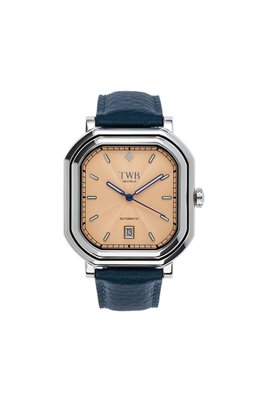 Q8 Horology Watches Navy Blue Westalia Classic Salmon Date